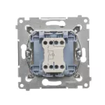 SIMON 54 WMDL-0P1xxx-044 Przycisk pojedynczy zwierny z podświetleniem LED bez piktogramu (moduł) 10AX, 250V~, szybkozłącza; złoty mat