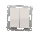 SIMON 54 WMDL-550xxx-011 Łącznik świecznikowy do wersji IP44 (moduł) 10AX, 250V~, szybkozłącza; biały Posiada wkładkę uszczelniającą pod klawisze DU1W