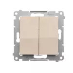 SIMON 54 WMDL-550xxx-041 Łącznik świecznikowy do wersji IP44 (moduł) 10AX, 250V~, szybkozłącza; kremowy Posiada wkładkę uszczelniającą pod klawisze DU1W