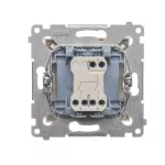 SIMON 54 WMDL-550xxx-041 Łącznik świecznikowy do wersji IP44 (moduł) 10AX, 250V~, szybkozłącza; kremowy Posiada wkładkę uszczelniającą pod klawisze DU1W