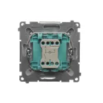 SIMON BASIC WMUL-011xx1-4011 Łącznik jednobiegunowy (moduł) z sygnalizacją załączenia, 10AX, 250V~, szybkozłącza; srebrny mat