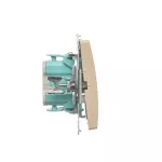 SIMON BASIC WMUL-011xx1-9011 Łącznik jednobiegunowy (moduł) z sygnalizacją załączenia, 10AX, 250V~, szybkozłącza; beż