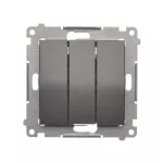 SIMON 54 WMDL-031xxx-048 Łącznik potrójny (moduł) 10AX, 250V~, szybkozłącza; antracyt