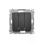 SIMON 54 WMDL-031xxx-049 Łącznik potrójny (moduł) 10AX, 250V~, szybkozłącza; czarny mat