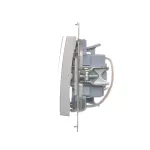 SIMON 54 WMDL-0311xx-043 Łącznik potrójny z podświetleniem LED (moduł) 10AX, 250V~, szybkozłącza; srebrny mat
