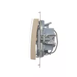 SIMON 54 WMDL-0311xx-044 Łącznik potrójny z podświetleniem LED (moduł) 10AX, 250V~, szybkozłącza; złoty mat