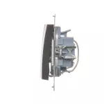 SIMON 54 WMDL-0312xx-046 Przycisk potrójny z podświetleniem LED (moduł) 10AX, 250V~, szybkozłącza; brąz mat