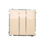 SIMON BASIC WMUL-020xx4-9011 Przycisk potrójny z podświetleniem LED (moduł) 10AX, 250V~, szybkozłącza; beż