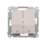 SIMON 54 WMDL-Z10005-011 Łącznik dwubiegunowy podwójny (moduł) 16AX, 250V~, zaciski śrubowe; biały