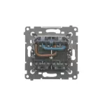 SIMON 54 WMDL-Z10005-043 Łącznik dwubiegunowy podwójny (moduł) 16AX, 250V~, zaciski śrubowe; srebrny mat