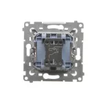 SIMON 54 WMDL-06112x-043 Łącznik schodowy z podświetleniem LED bez piktogramu (moduł) 16AX, 250V~, zaciski śrubowe; srebrny mat