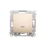 SIMON 54 WMDL-06112x-044 Łącznik schodowy z podświetleniem LED bez piktogramu (moduł) 16AX, 250V~, zaciski śrubowe; złoty mat
