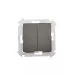 SIMON 54 WMDL-06020x-046 Łącznik schodowy podwójny bez piktogramu (moduł) 10AX, 250V~, zaciski śrubowe; brąz mat