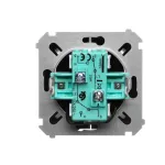 SIMON BASIC WMUL-0613xx-Y011 Łącznik schodowy podwójny z podświetleniem LED bez piktogramu (moduł) 10AX, 250V~, zaciski śrubowe; czarny