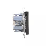 SIMON 55 WMDL-01032X-149 Przycisk poczwórny (moduł) 10 AXm, 250 V~, szybkozłącza; Czarny mat