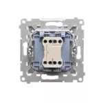 SIMON 55 WMDA-08xxxx-114 Przycisk „dzwonek” (moduł) 10 AX, 250 V~, szybkozłącza; Jasnoszary mat