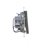 SIMON 55 WMDL-031xx5-116 Przycisk potrójny z podświetleniem LED (moduł) 10 AX, 250 V~, szybkozłącza; Grafitowy mat