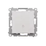 SIMON 55 WMDA-21xxxx-143 Przycisk „światło” (moduł) 10 AX, 250 V~, szybkozłącza; Aluminium mat