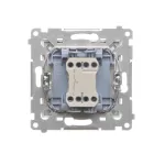 SIMON 55 WMDA-21xxxx-143 Przycisk „światło” (moduł) 10 AX, 250 V~, szybkozłącza; Aluminium mat