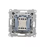 SIMON 55 WMDA-21xxxx-149 Przycisk „światło” (moduł) 10 AX, 250 V~, szybkozłącza; Czarny mat