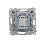 SIMON 55 WMDL-0105xx-116 Łącznik jednobiegunowy z podświetleniem LED (moduł) 10 AX, 250 V~, szybkozłącza; Grafitowy mat