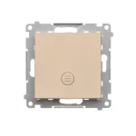 SIMON 55 WMDL-0105xx-144 Łącznik jednobiegunowy z podświetleniem LED (moduł) 10 AX, 250 V~, szybkozłącza; Szampański mat