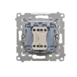 SIMON 55 WMDL-0105xx-144 Łącznik jednobiegunowy z podświetleniem LED (moduł) 10 AX, 250 V~, szybkozłącza; Szampański mat
