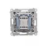 SIMON 55 WMDL-0105xx-149 Łącznik jednobiegunowy z podświetleniem LED (moduł) 10 AX, 250 V~, szybkozłącza; Czarny mat