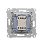 SIMON 55 WMDL-0P1xx4-114 Łącznik dwubiegunowy (moduł) 10 AX, 250 V~, szybkozłącza; Jasnoszary mat