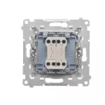 SIMON 55 WMDL-0P1xx4-143 Łącznik dwubiegunowy (moduł) 10 AX, 250 V~, szybkozłącza; Aluminium mat
