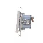 SIMON 55 WMDL-TW22A-114 Łącznik dwubiegunowy podwójny (moduł) 16 AX, 250 V~, szybkozłącza; Jasnoszary mat
