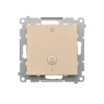 SIMON 55 WMDL-0P1xx5-144 Łącznik dwubiegunowy z podświetleniem LED (moduł) 10 AX, 250 V~, szybkozłącza; Szampański mat