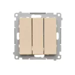 SIMON 55 WMDL-031xx3-0144 Łącznik potrójny (moduł) 10 AX, 250 V~, szybkozłącza; Szampański mat