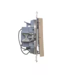 SIMON 55 WMDL-031xx4-0144 Łącznik potrójny z podświetleniem LED (moduł) 10 AX, 250 V~, szybkozłącza; Szampański mat