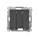 SIMON 55 WMDL-031xx4-0149 Łącznik potrójny z podświetleniem LED (moduł) 10 AX, 250 V~, szybkozłącza; Czarny mat