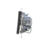 SIMON 55 WMDL-031xx4-0149 Łącznik potrójny z podświetleniem LED (moduł) 10 AX, 250 V~, szybkozłącza; Czarny mat