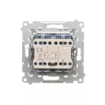 SIMON 55 WMDL-0108xx-111 Łącznik świecznikowy z podświetleniem LED – osobne podświetlenie dla każdego klawisza (moduł) 10 AX, 250 V~, szybkozłącza; Biały mat