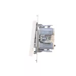 SIMON 55 WMDL-0108xx-111 Łącznik świecznikowy z podświetleniem LED – osobne podświetlenie dla każdego klawisza (moduł) 10 AX, 250 V~, szybkozłącza; Biały mat