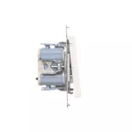 SIMON 55 WMDL-0108xx-111 Łącznik świecznikowy z podświetleniem LED – osobne podświetlenie dla każdego klawisza (moduł) 10 AX, 250 V~, szybkozłącza; Biały mat
