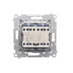 SIMON 55 WMDL-0108xx-114 Łącznik świecznikowy z podświetleniem LED – osobne podświetlenie dla każdego klawisza (moduł) 10 AX, 250 V~, szybkozłącza; Jasnoszary mat