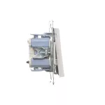 SIMON 55 WMDL-0108xx-114 Łącznik świecznikowy z podświetleniem LED – osobne podświetlenie dla każdego klawisza (moduł) 10 AX, 250 V~, szybkozłącza; Jasnoszary mat