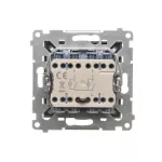 SIMON 55 WMDL-0108xx-116 Łącznik świecznikowy z podświetleniem LED – osobne podświetlenie dla każdego klawisza (moduł) 10 AX, 250 V~, szybkozłącza; Grafitowy mat