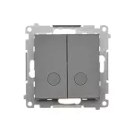 SIMON 55 WMDL-0108xx-116 Łącznik świecznikowy z podświetleniem LED – osobne podświetlenie dla każdego klawisza (moduł) 10 AX, 250 V~, szybkozłącza; Grafitowy mat