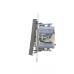 SIMON 55 WMDL-0108xx-116 Łącznik świecznikowy z podświetleniem LED – osobne podświetlenie dla każdego klawisza (moduł) 10 AX, 250 V~, szybkozłącza; Grafitowy mat