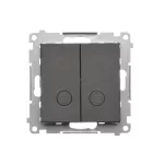 SIMON 55 WMDL-0108xx-149 Łącznik świecznikowy z podświetleniem LED – osobne podświetlenie dla każdego klawisza (moduł) 10 AX, 250 V~, szybkozłącza; Czarny mat
