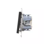 SIMON 55 WMDL-0108xx-149 Łącznik świecznikowy z podświetleniem LED – osobne podświetlenie dla każdego klawisza (moduł) 10 AX, 250 V~, szybkozłącza; Czarny mat