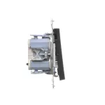 SIMON 55 WMDL-0108xx-149 Łącznik świecznikowy z podświetleniem LED – osobne podświetlenie dla każdego klawisza (moduł) 10 AX, 250 V~, szybkozłącza; Czarny mat
