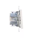 SIMON 55 WMDL-0106xx-111 Łącznik schodowy bez piktogramu (moduł) 10 AX, 250 V~, szybkozłącza; Biały mat