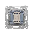 SIMON 55 WMDL-0106xx-114 Łącznik schodowy bez piktogramu (moduł) 10 AX, 250 V~, szybkozłącza; Jasnoszary mat