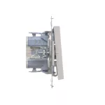 SIMON 55 WMDL-0106xx-114 Łącznik schodowy bez piktogramu (moduł) 10 AX, 250 V~, szybkozłącza; Jasnoszary mat